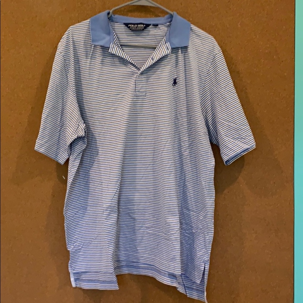 ⛳️  White and Blue Polo Golf Shirt